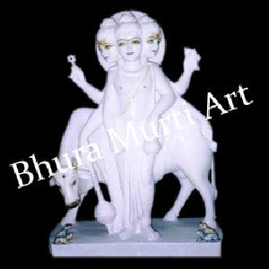 White Marble Dattatreya Statue