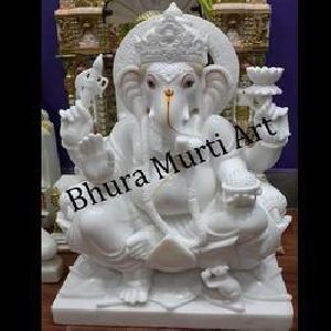 White Marble Ganesh Statue 2