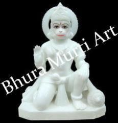 White Marble Hanuman Statue 1