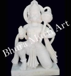 White Marble Hanuman Statue