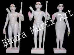 White Marble Iskon Ram Darbar Statue