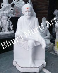 white marble sai baba statue