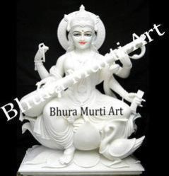 White Marble Saraswati Statue 2