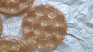 12 ladoo golden round trays