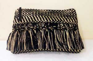 BLACK & GOLD CLUTCH BAG