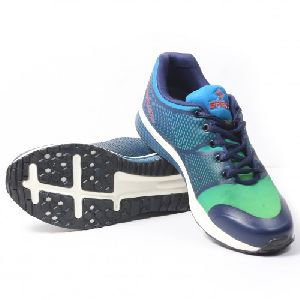 Sagma Mens Parrot Green Blue Breathable Shoes