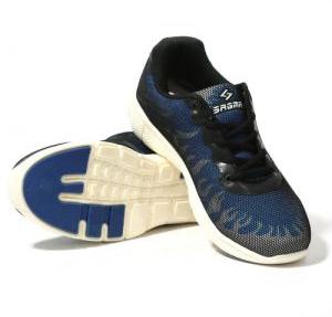 Sagma Mens White Blue Breathable Shoes