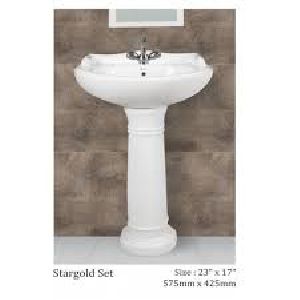 Plain Stargold Pedestal Wash Basin