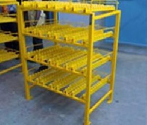 Storage Rack With Roller Tracks