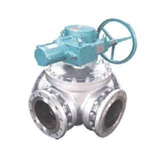Steel Electric Four Way Ball Valve