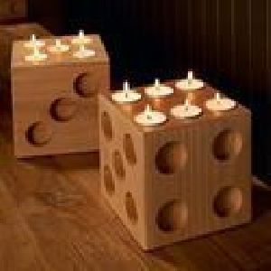 Wooden Tea Light Candle Holders