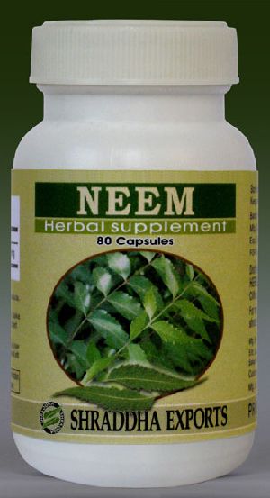 NEEM CAPSULES (Azadirachta indica leaves powder capsules)