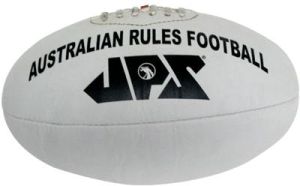 White PU Meterial Aussie Rules Football JPS-097