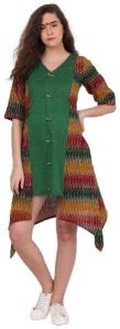 Assymetrical Ikat Dress