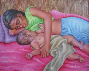 Breastfeeding Oil Paintings