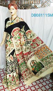 Madhubani Printed Pure Cotton Saree