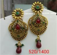 kundan butti earings