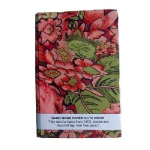 Floral Print Handmade Notebook