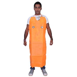 PVC Apron Orange Fluorescent ( Special With Lock )