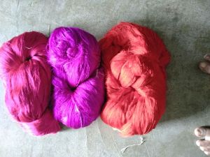 Twisted Coloured Silk Yarn