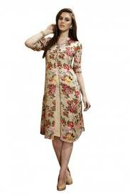 Satin Printed Kurtis