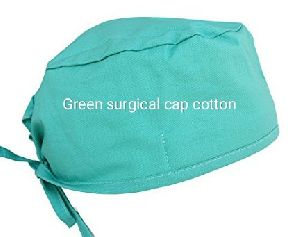 Green Cotton Surgical Caps