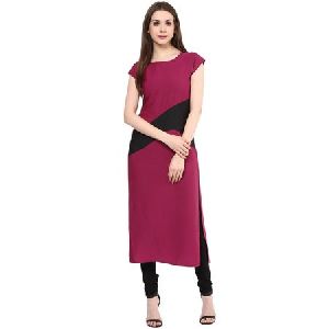 Women Crepe Straight Kurti