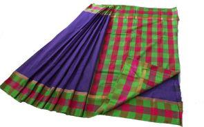 checked sarees