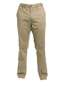 Khaki Woven Semi Formal Trouser