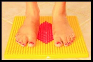 Acupressure foot mat