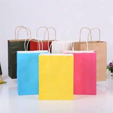 coloured paper bags