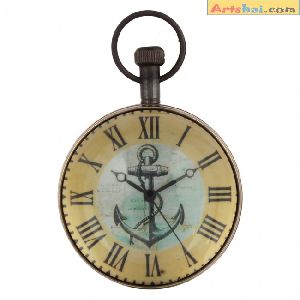 nautical dcor table clock with anchor design