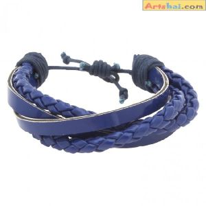 style blue leather band