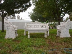 MARBLE CARVED GARDEN FURNITURE