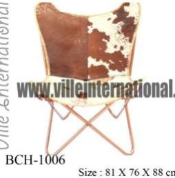 Patchwork Hair-on Hide leather Butterfly Chair