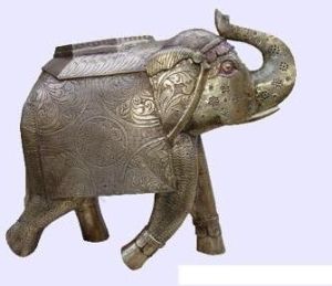 Wooden whitemetal Elephant