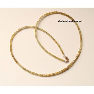 Tube Faceted Polished Loose Diamond Beads Necklace