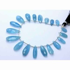 Natural Milky Aquamarine Faceted Beads
