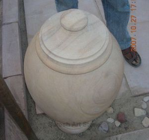 Desert Pink Round Ash Urns with Cap