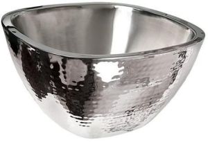 SQUARE BOWL DOUBLE WALL STAINLESS STEEL HAMMERED