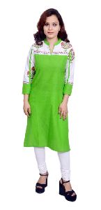 Green Straight Kurti