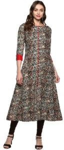 Kalamkari Print Anarkali Kurti