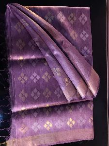 Silk Linen Pallu Design Sarees