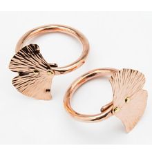 Copper Ginkgo Leaf Napkin Ring