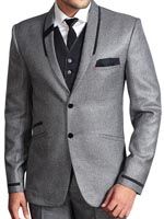 SILVER TUXEDO SUIT