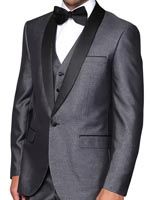 Sober Look Gray Tuxedo Suit