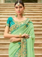 Victorious Light Green Art Silk Saree