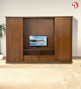 WOODEN TV CABINET WITH SLIDING DOORS