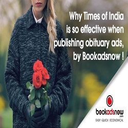 Book Times of India Obituary Ads