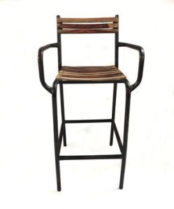 WOODEN STRIP BAR CHAIR